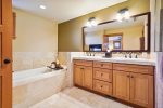 Master Bathroom at The Lodges A1